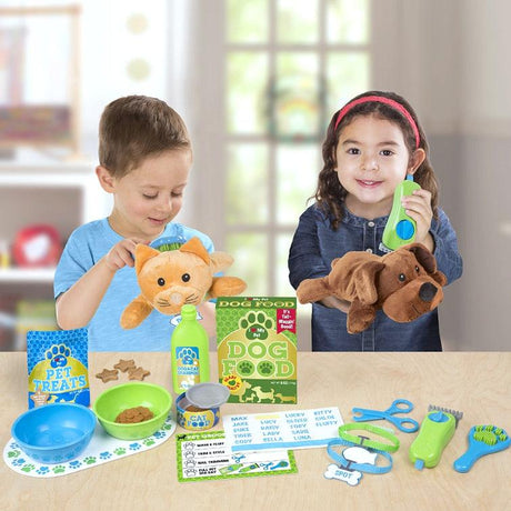Melissa and Doug: piesek i kotek z akcesoriami Pet Care Playset - Noski Noski