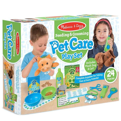 Melissa and Doug: piesek i kotek z akcesoriami Pet Care Playset - Noski Noski