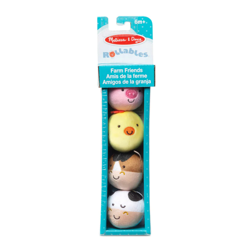 Melissa and Doug: pluszowe piłeczki Farma Rollables Farm Friends Set - Noski Noski