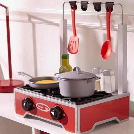 Melissa and Doug: podręczna kuchenka z akcesoriami Deluxe Wooden Cooktop Set - Noski Noski