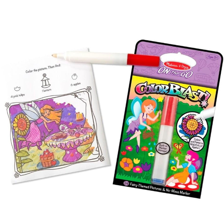 Melissa and Doug: podróżna kolorowanka z magicznym flamastrem Color Blast! - Noski Noski