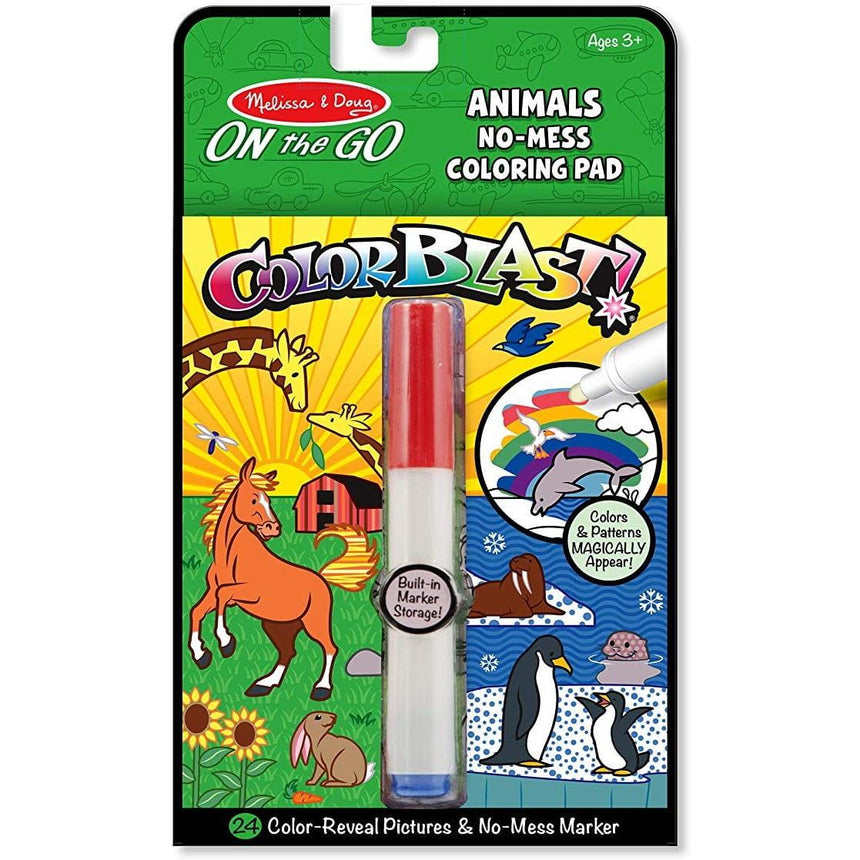 Melissa and Doug: podróżna kolorowanka z magicznym flamastrem Color Blast! - Noski Noski