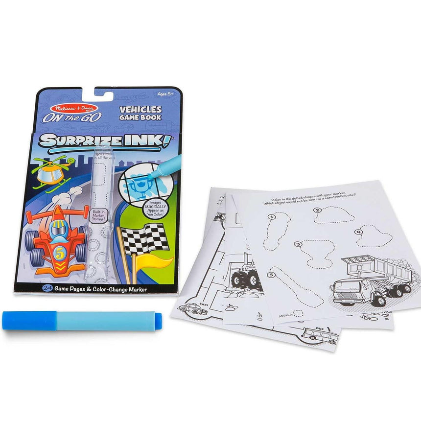 Melissa and Doug: podróżna kolorowanka z magicznym flamastrem Surprize Ink! - Noski Noski