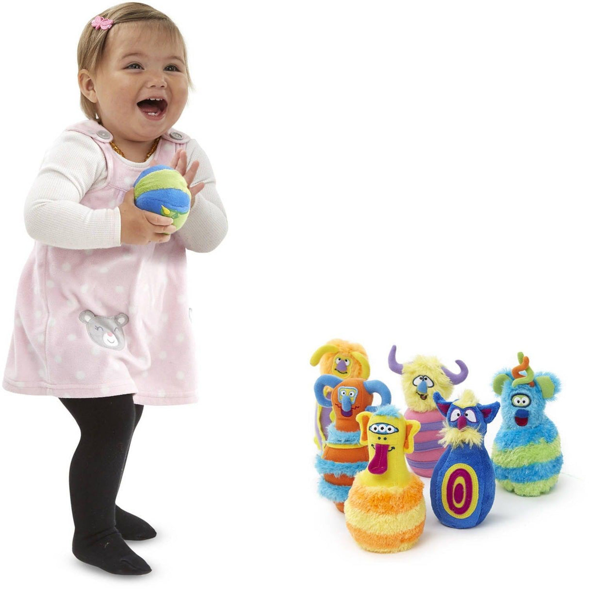 Melissa and Doug: potworne pluszowe kręgle Monster Bowling - Noski Noski