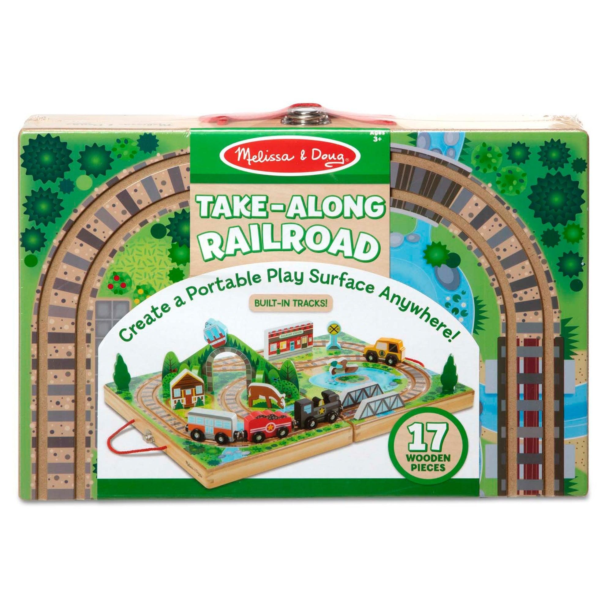 Melissa & Doug: przenośna kolejka w walizce Take-Along Tabletop Railroad - Noski Noski