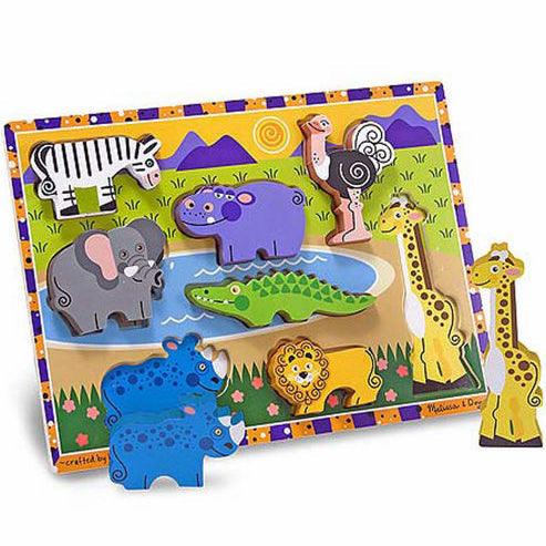 Melissa and Doug: puzzle chunky Safari - Noski Noski