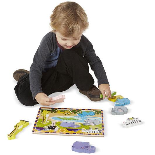 Melissa and Doug: puzzle chunky Safari - Noski Noski