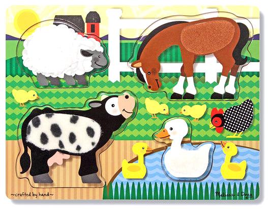 Melissa & Doug: puzzle dotykowe Farma - Noski Noski