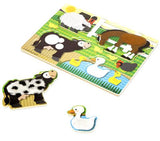 Melissa & Doug: puzzle dotykowe Farma - Noski Noski