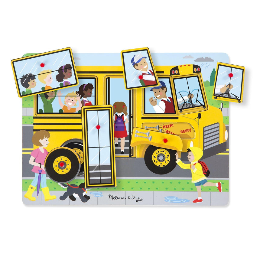 Melissa and Doug: puzzle dźwiękowe autobus The Wheels on the Bus - Noski Noski