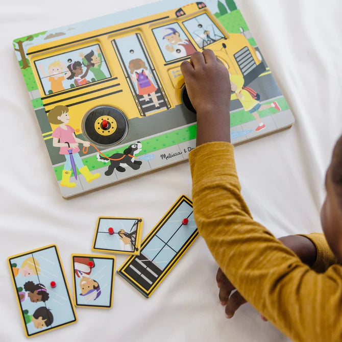 Melissa and Doug: puzzle dźwiękowe autobus The Wheels on the Bus - Noski Noski
