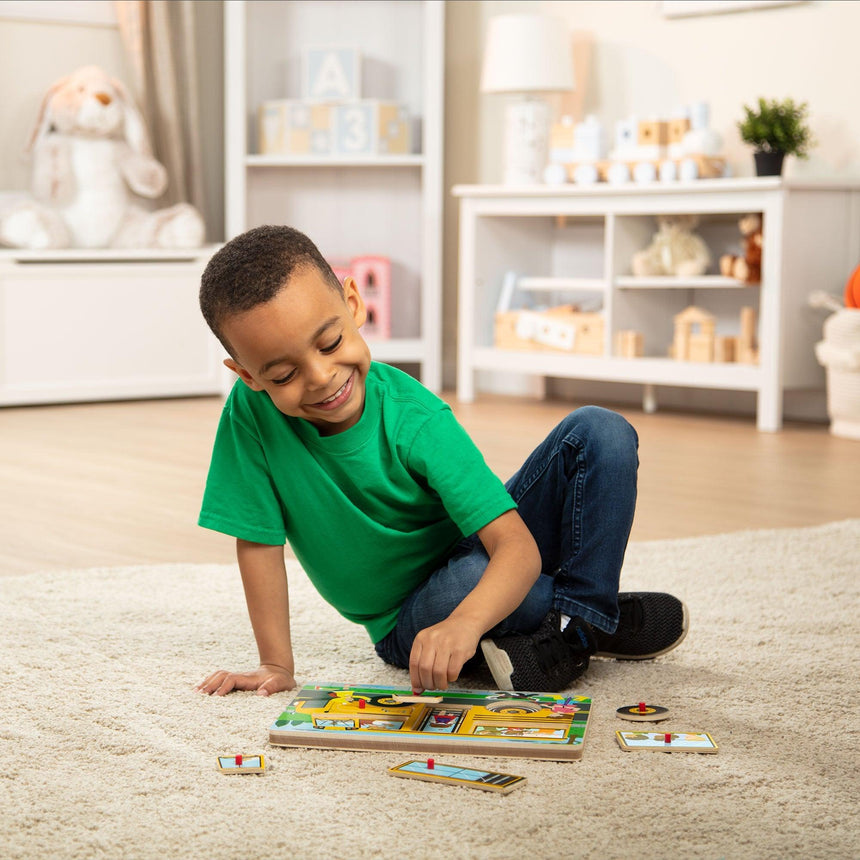 Melissa and Doug: puzzle dźwiękowe autobus The Wheels on the Bus - Noski Noski