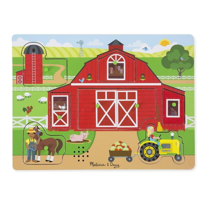 Melissa and Doug: puzzle dźwiękowe farma Around the Farm - Noski Noski