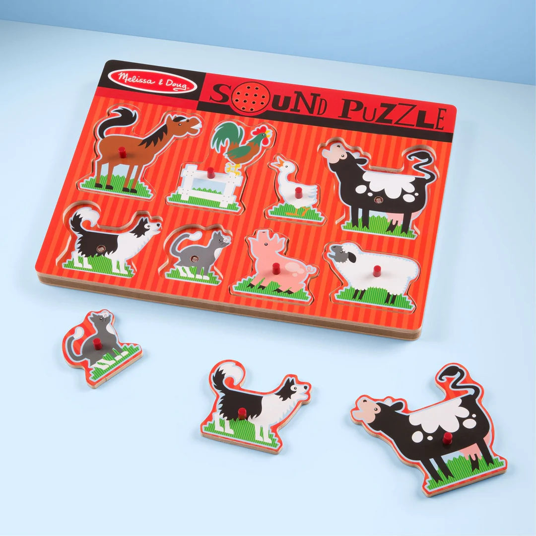 Melissa & Doug: puzzle dźwiękowe Farma - Noski Noski