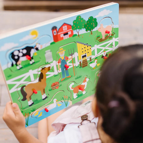 Melissa & Doug: puzzle dźwiękowe farma Old MacDonald's Farm - Noski Noski