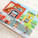 Melissa & Doug: puzzle dźwiękowe strażacy Around the Fire Station - Noski Noski