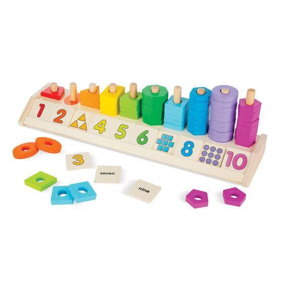 Melissa and Doug: sorter do nauki liczenia Counting Shape Stacker - Noski Noski