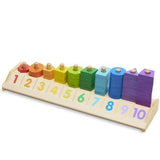Melissa and Doug: sorter do nauki liczenia Counting Shape Stacker - Noski Noski