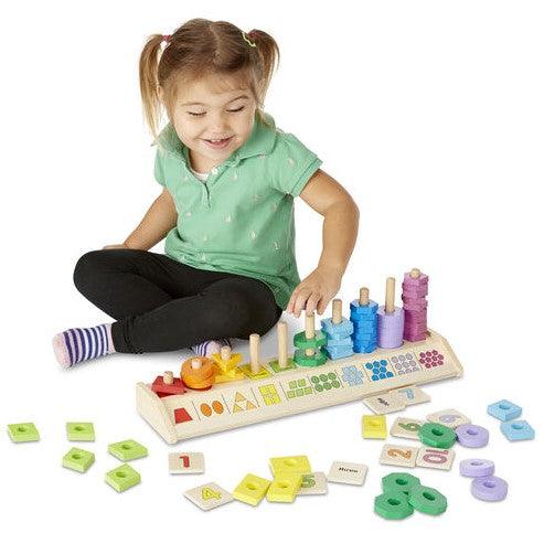 Melissa and Doug: sorter do nauki liczenia Counting Shape Stacker - Noski Noski