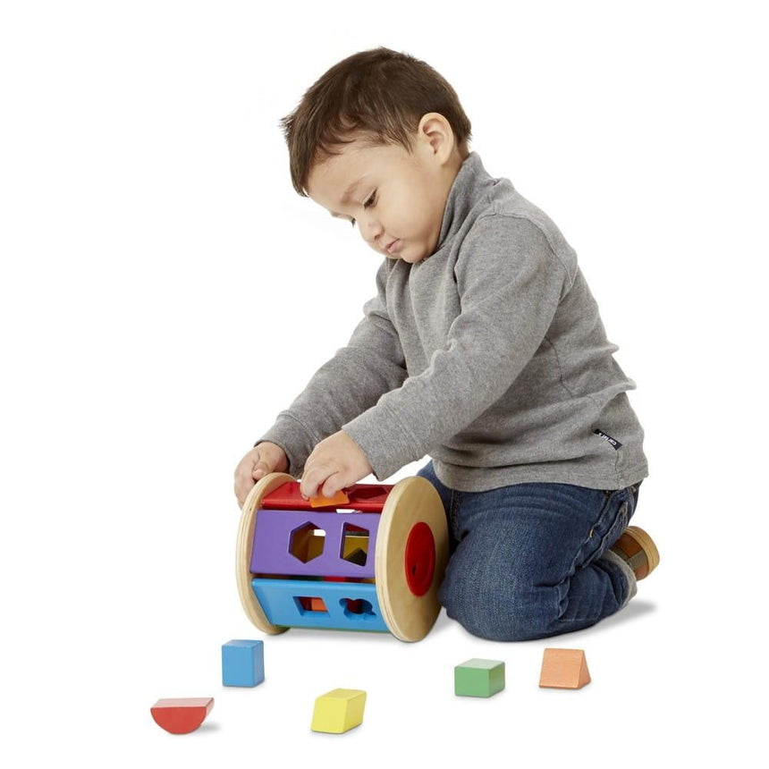 Melissa & Doug: sorter do turlania Match & Roll Shape Sorter - Noski Noski