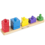 Melissa & Doug: sorter kolorów i kształtów Stack & Sort Board - Noski Noski