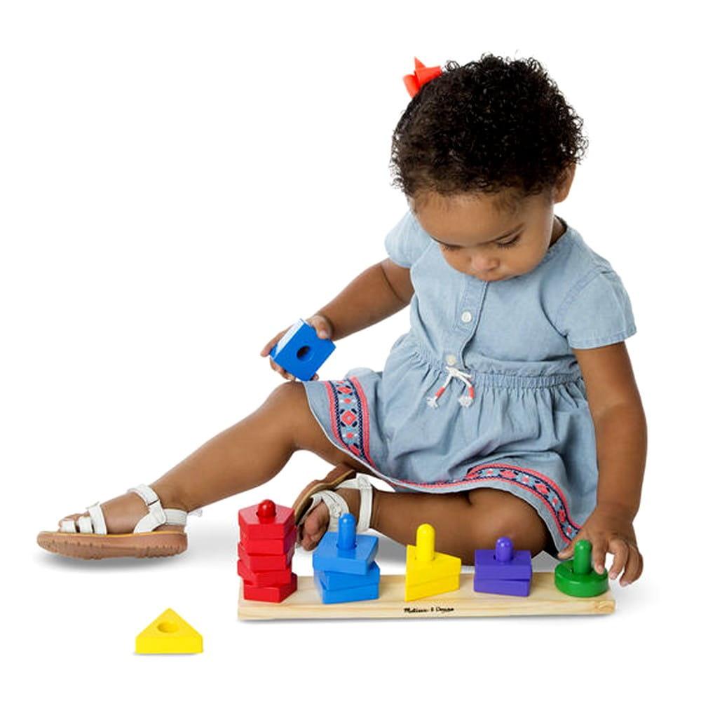 Melissa & Doug: sorter kolorów i kształtów Stack & Sort Board - Noski Noski