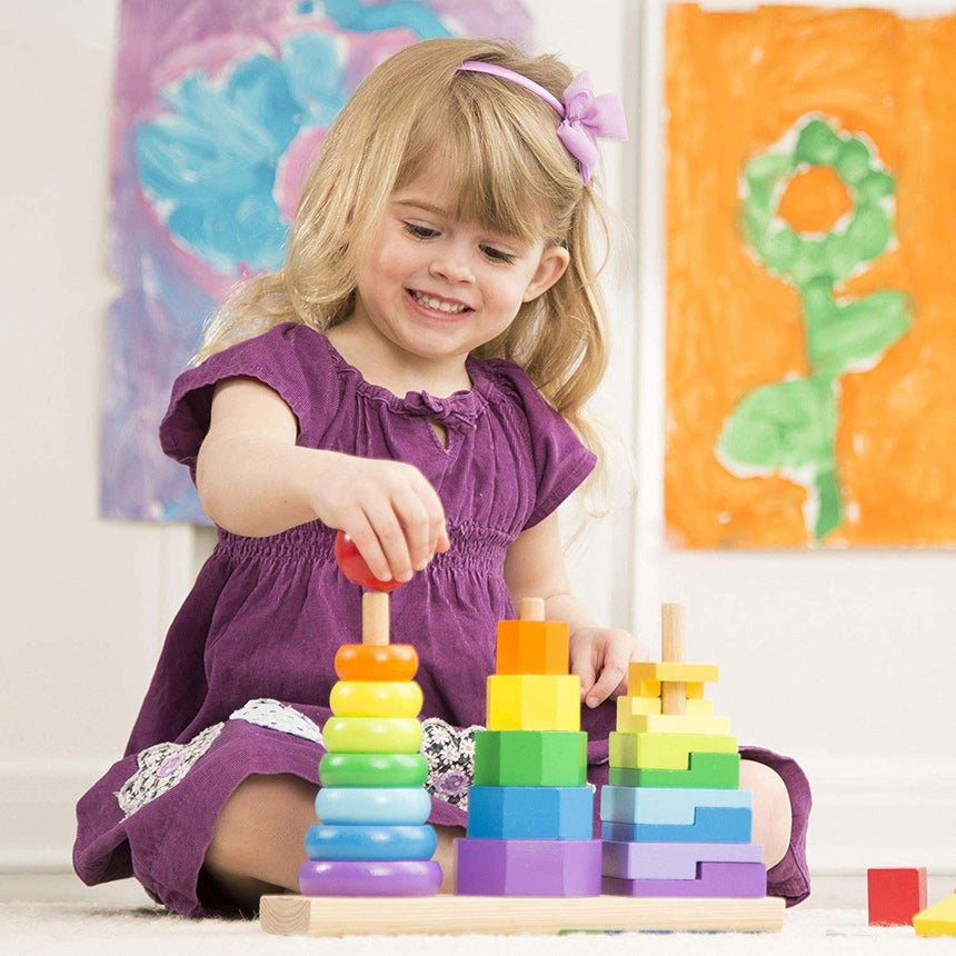 Melissa & Doug: sorter wieża Geometric Stacker - Noski Noski