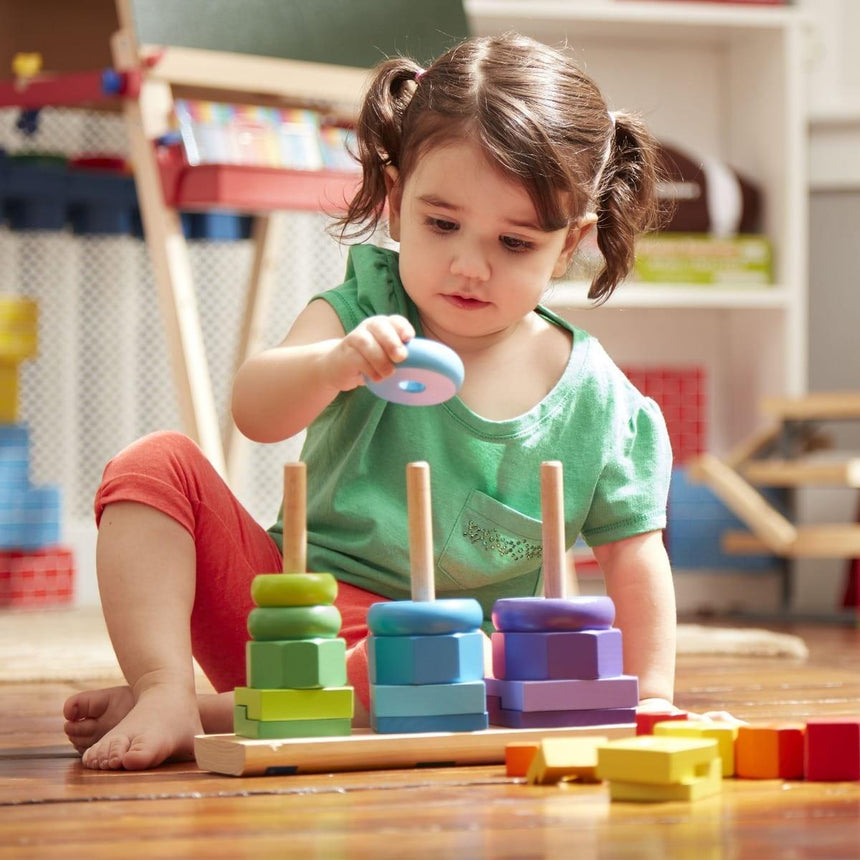 Melissa & Doug: sorter wieża Geometric Stacker - Noski Noski