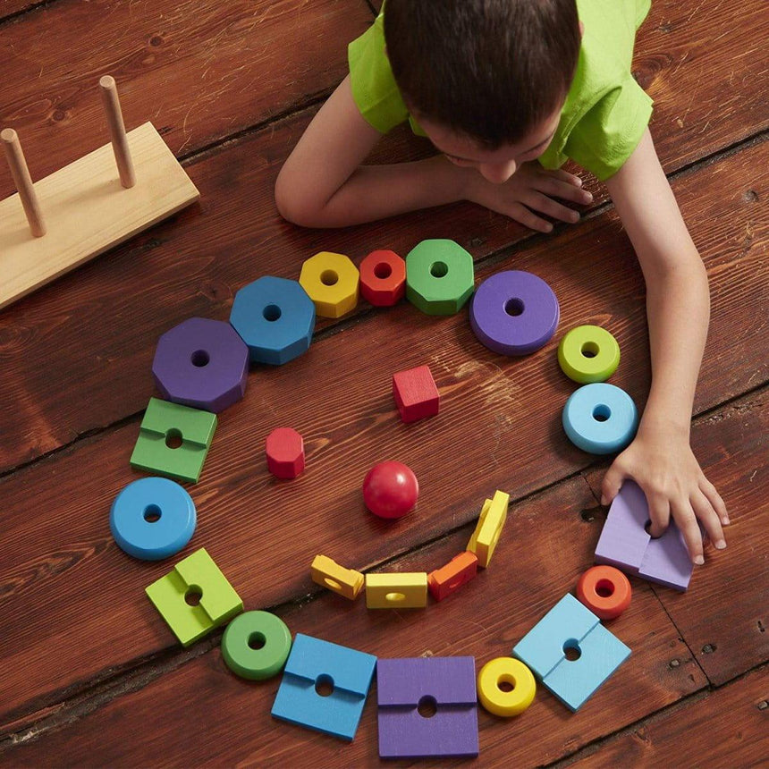Melissa & Doug: sorter wieża Geometric Stacker - Noski Noski
