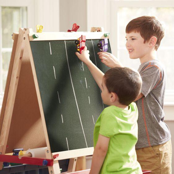 Melissa and Doug: tablica kredowa i suchościeralna Deluxe Standing Art Easel - Noski Noski