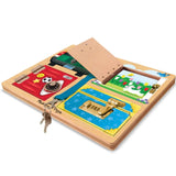 Melissa and Doug: tablica manipulacyjna z zamkami i szyframi Lock & Latch Board - Noski Noski