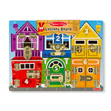 Melissa and Doug: tablica manipulacyjna z zamkami i zasuwkami Latches Board - Noski Noski