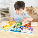 Melissa and Doug: tablica manipulacyjna z zamkami i zasuwkami Latches Board - Noski Noski