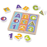 Melissa and Doug: układanka ABC 123 Chunky Puzzle - Noski Noski