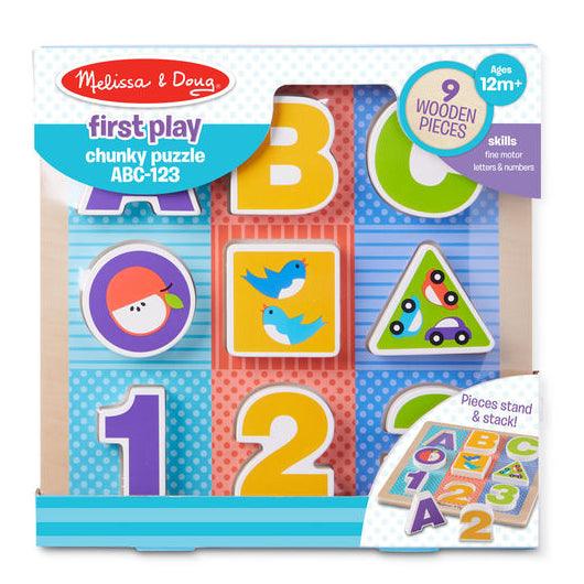 Melissa and Doug: układanka ABC 123 Chunky Puzzle - Noski Noski