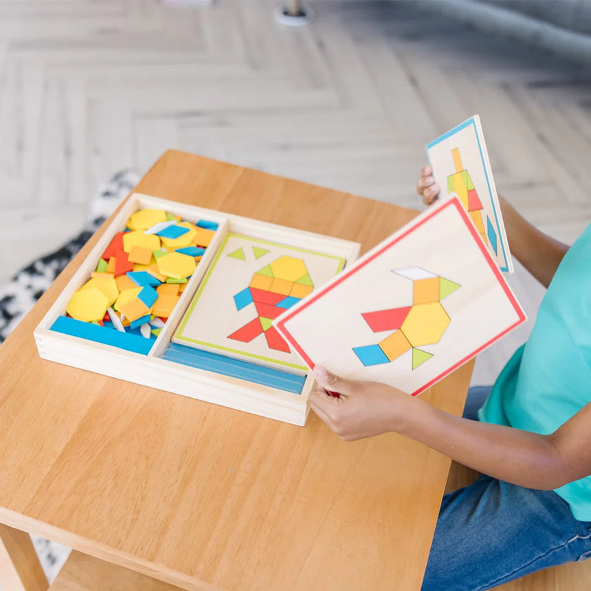 Melissa and Doug: układanka Kształty Pattern Blocks and Boards - Noski Noski