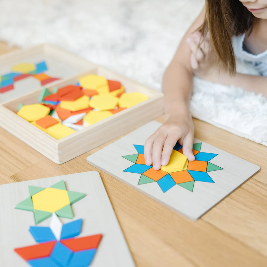Melissa and Doug: układanka Kształty Pattern Blocks and Boards - Noski Noski