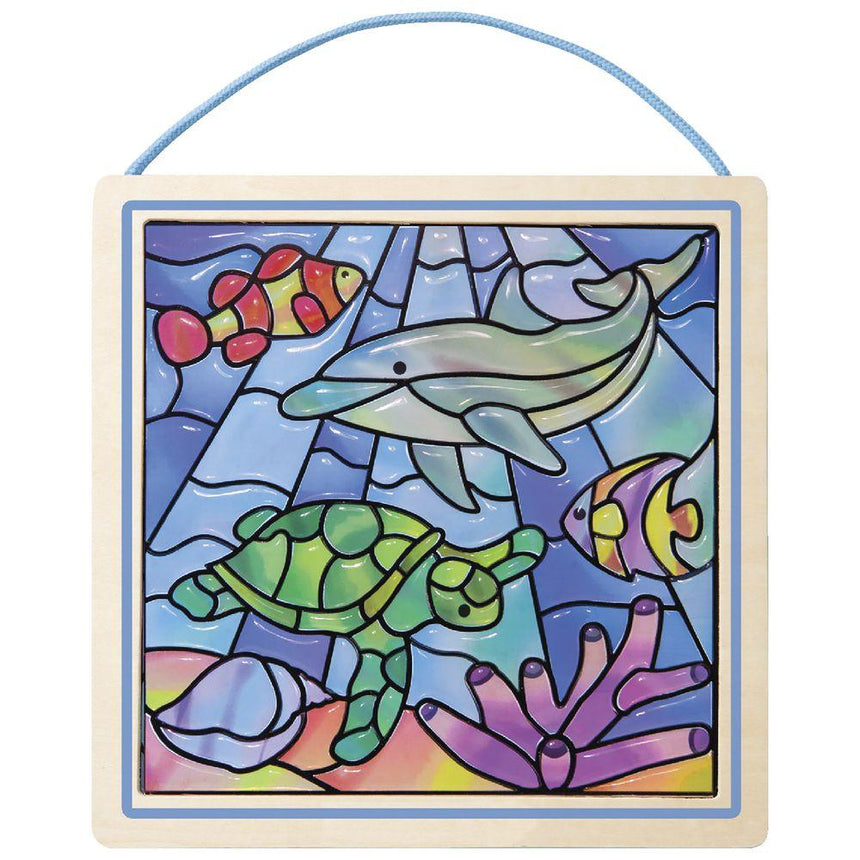 Melissa and Doug: witraż do samodzielnego ozdobienia Ocean - Noski Noski