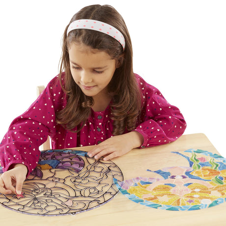 Melissa & Doug: witraż do samodzielnego ozdobienia Syrenka - Noski Noski