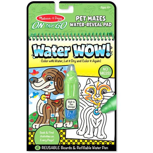 Melissa and Doug: wodna kolorowanka wielokrotnego użytku Water Wow! Labirynty Pet Mazes - Noski Noski