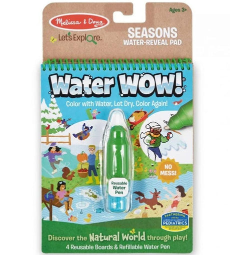 Melissa and Doug: wodna kolorowanka wielokrotnego użytku Water Wow! Pory Roku - Noski Noski