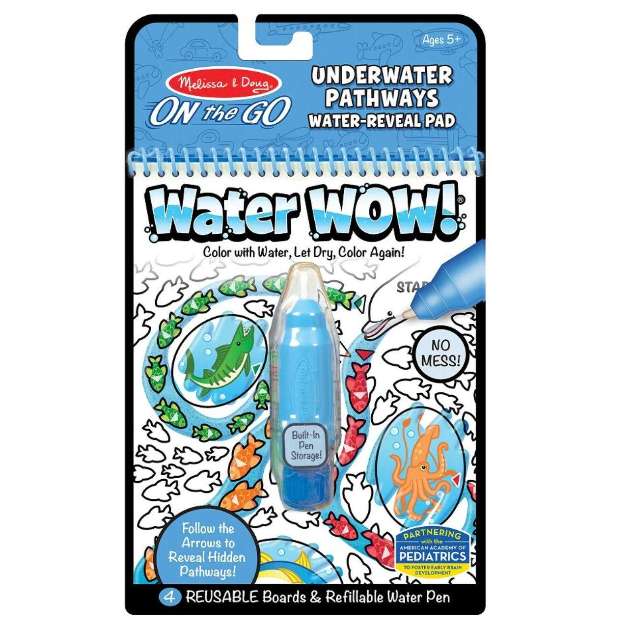 Melissa and Doug: wodna kolorowanka wielokrotnego użytku Water Wow! Ścieżki Underwater Pathways - Noski Noski