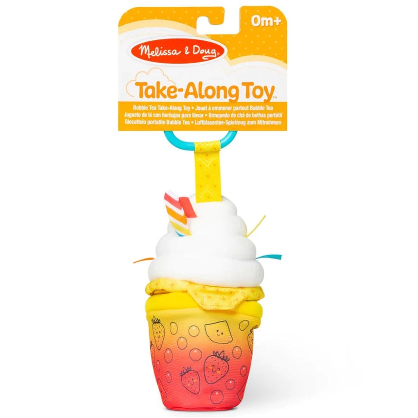 Melissa and Doug: zabawka sensoryczna dla niemowląt Bubble Tea Take-Along - Noski Noski