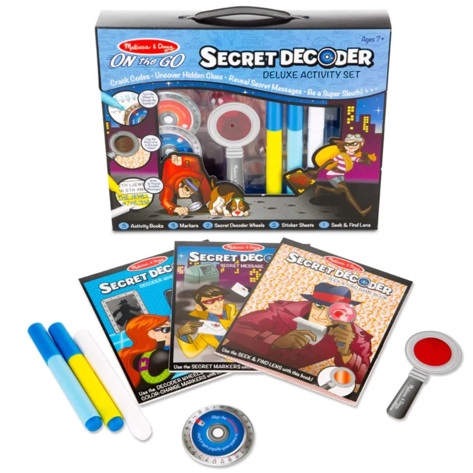 Melissa and Doug: zestaw detektywa Secret Decoder Deluxe Activity Kit - Noski Noski