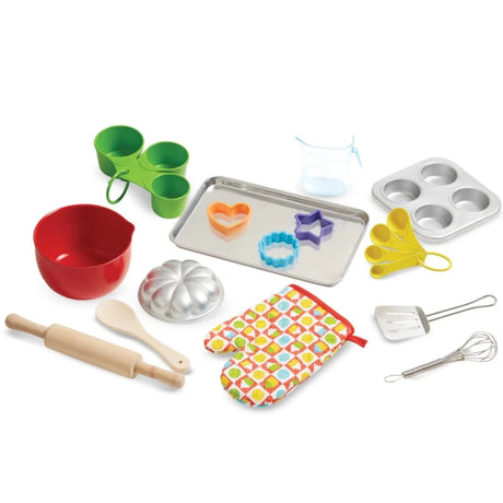 Kuchnia drewniana dla dzieci Melissa & Doug Baking Play Set, idealna do kreatywnej zabawy w pieczenie.