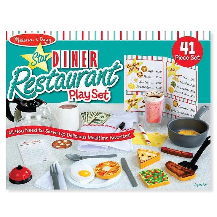 Melissa and Doug: zestaw do zabawy w restaurację Star Diner Restaurant Play Set - Noski Noski