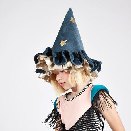Meri Meri: kapelusz czarownicy Blue Velvet Witch Hat - Noski Noski