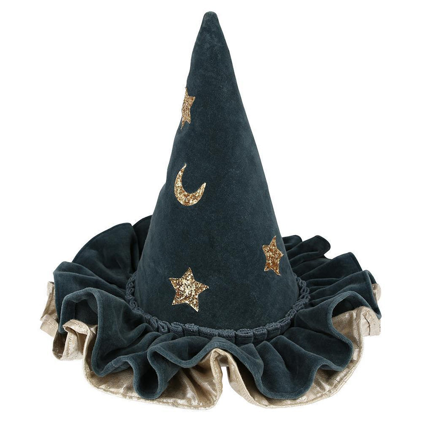 Meri Meri: kapelusz czarownicy Blue Velvet Witch Hat - Noski Noski