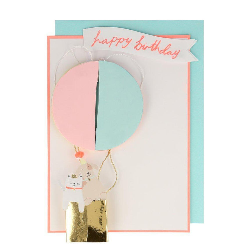 Meri Meri: kartka okolicznościowa 3D Balon - Noski Noski