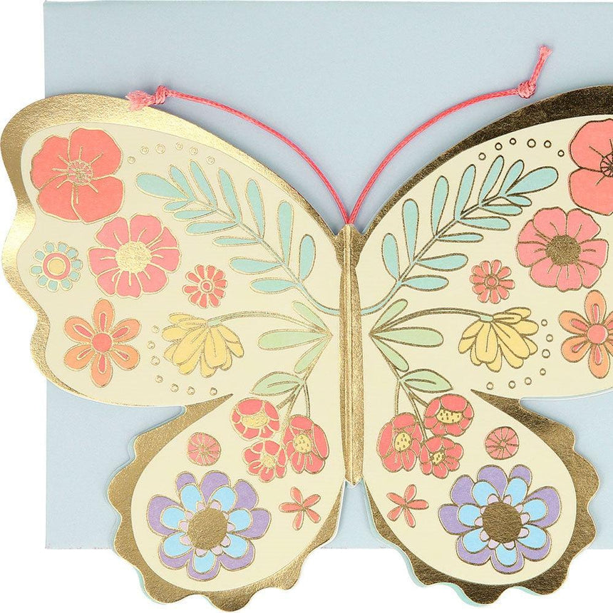 Meri Meri: kartka okolicznościowa 3D Motyl z Kwiatów - Noski Noski